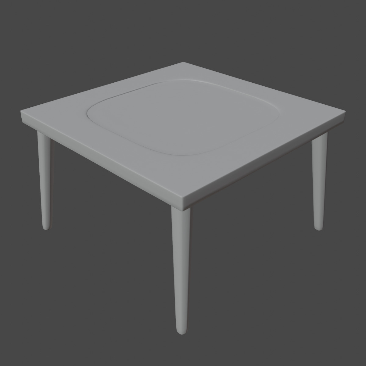Plastic Table Set 3D model_37