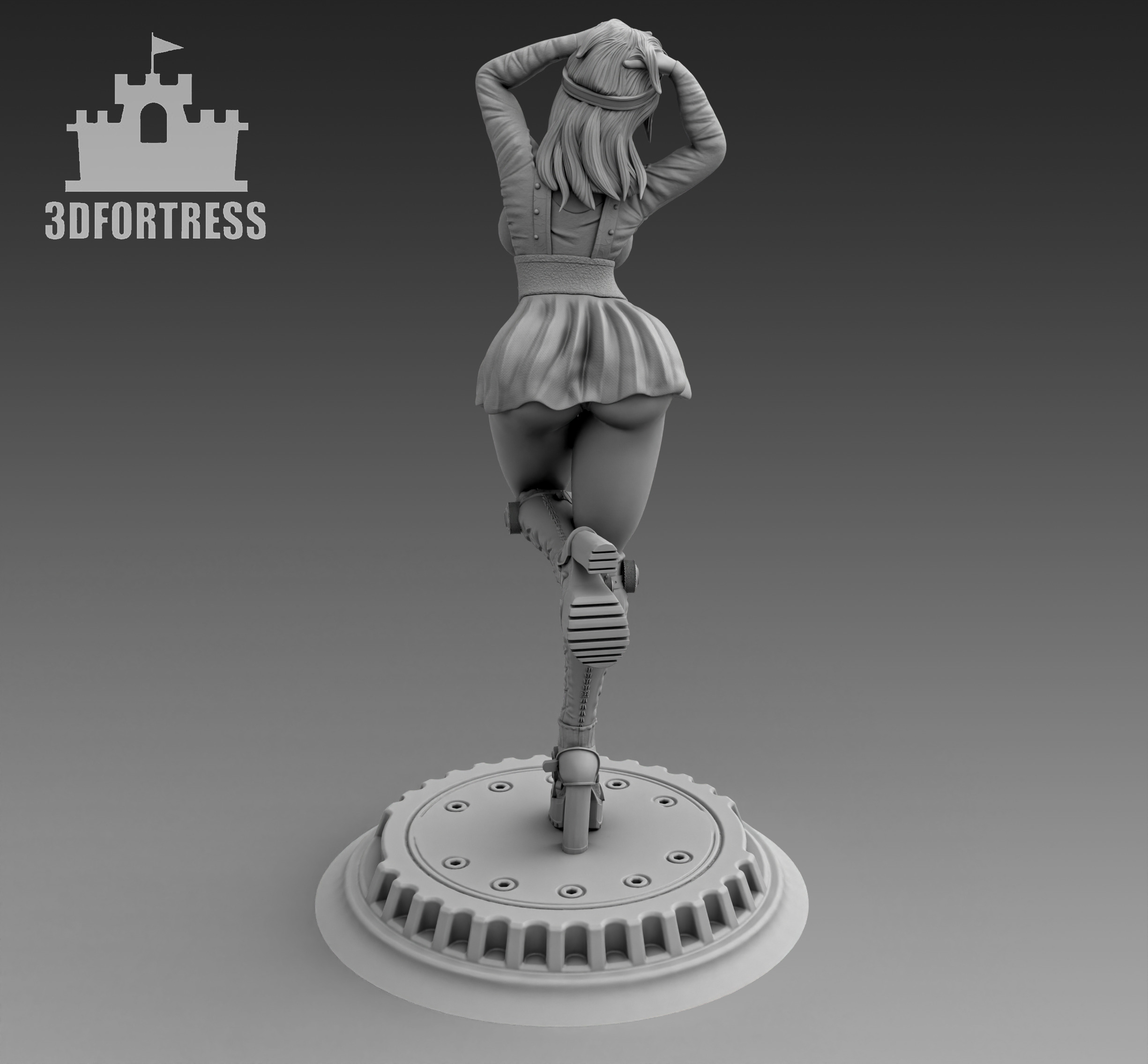  Steampunk-girl 6 3D print model_2