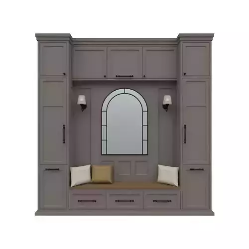 Parametric Entryway Closet and Shoe Rack Revit Family 3D model