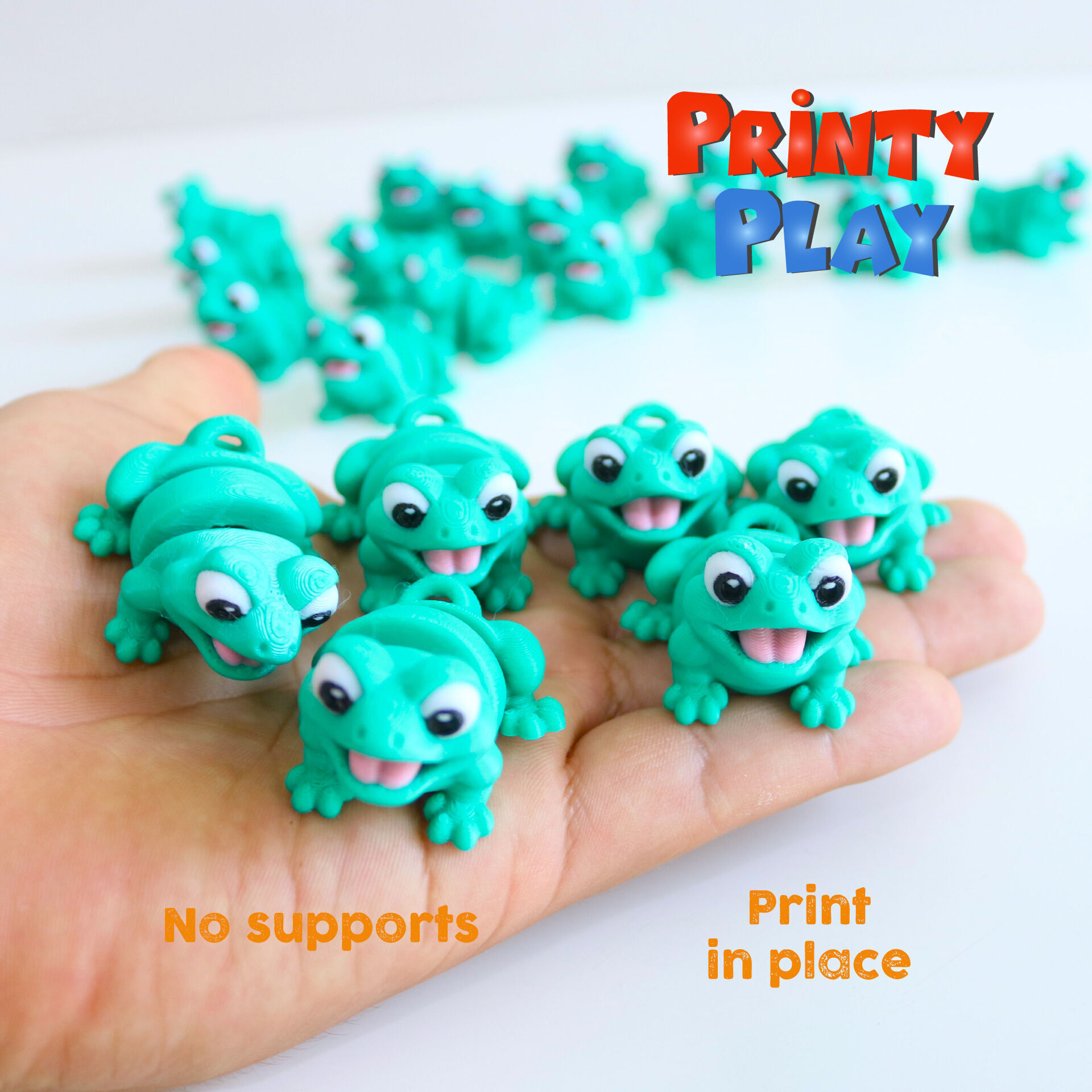 Cute Flexi Mini Frog- STL for 3d printing 3D print model_1