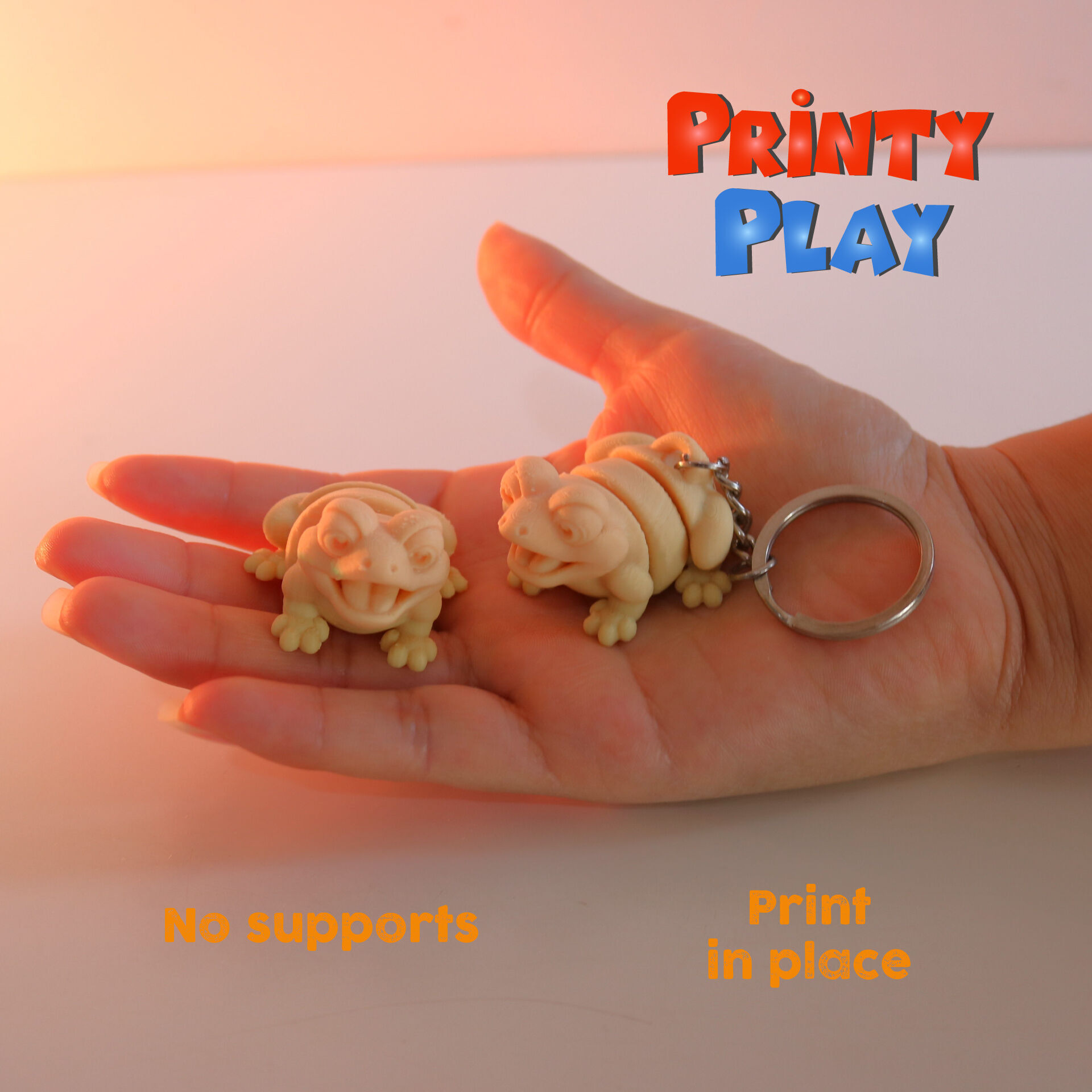 Cute Flexi Mini Frog- STL for 3d printing 3D print model_4