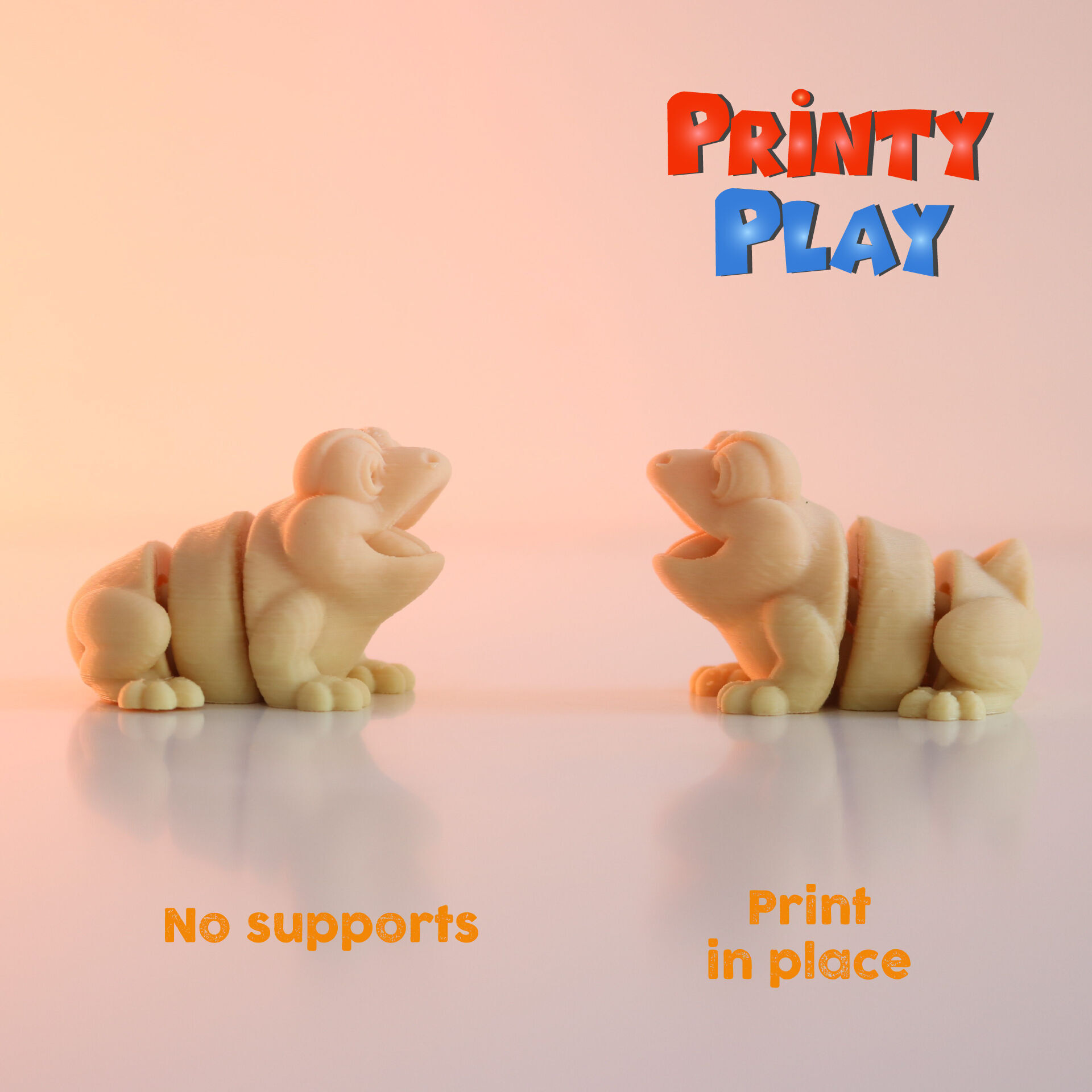 Cute Flexi Mini Frog- STL for 3d printing 3D print model_3