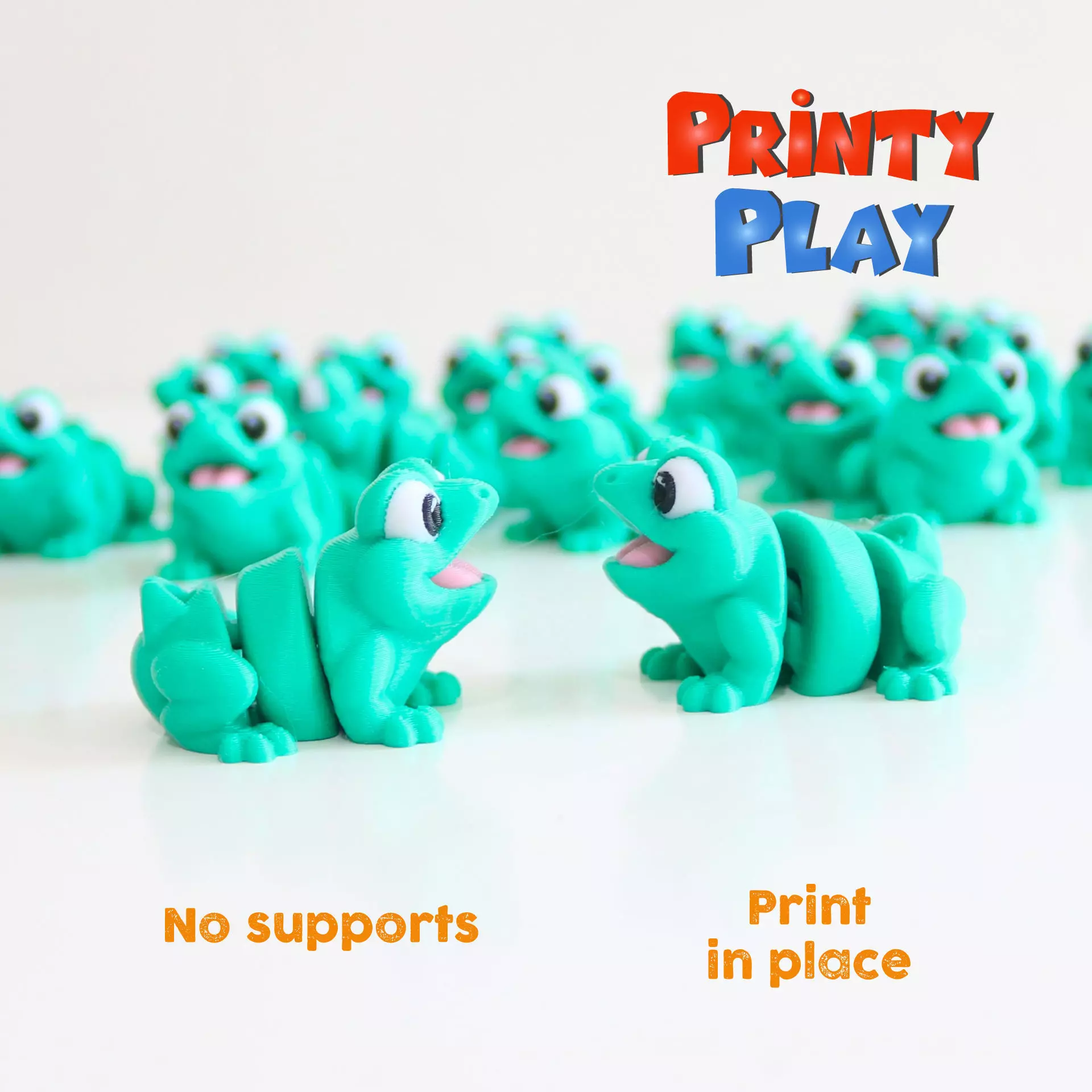 Cute Flexi Mini Frog- STL for 3d printing 3D print model_0