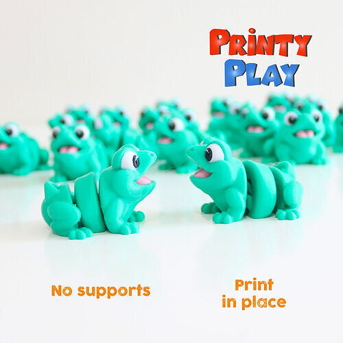 Cute Flexi Mini Frog- STL for 3d printing 3D print model