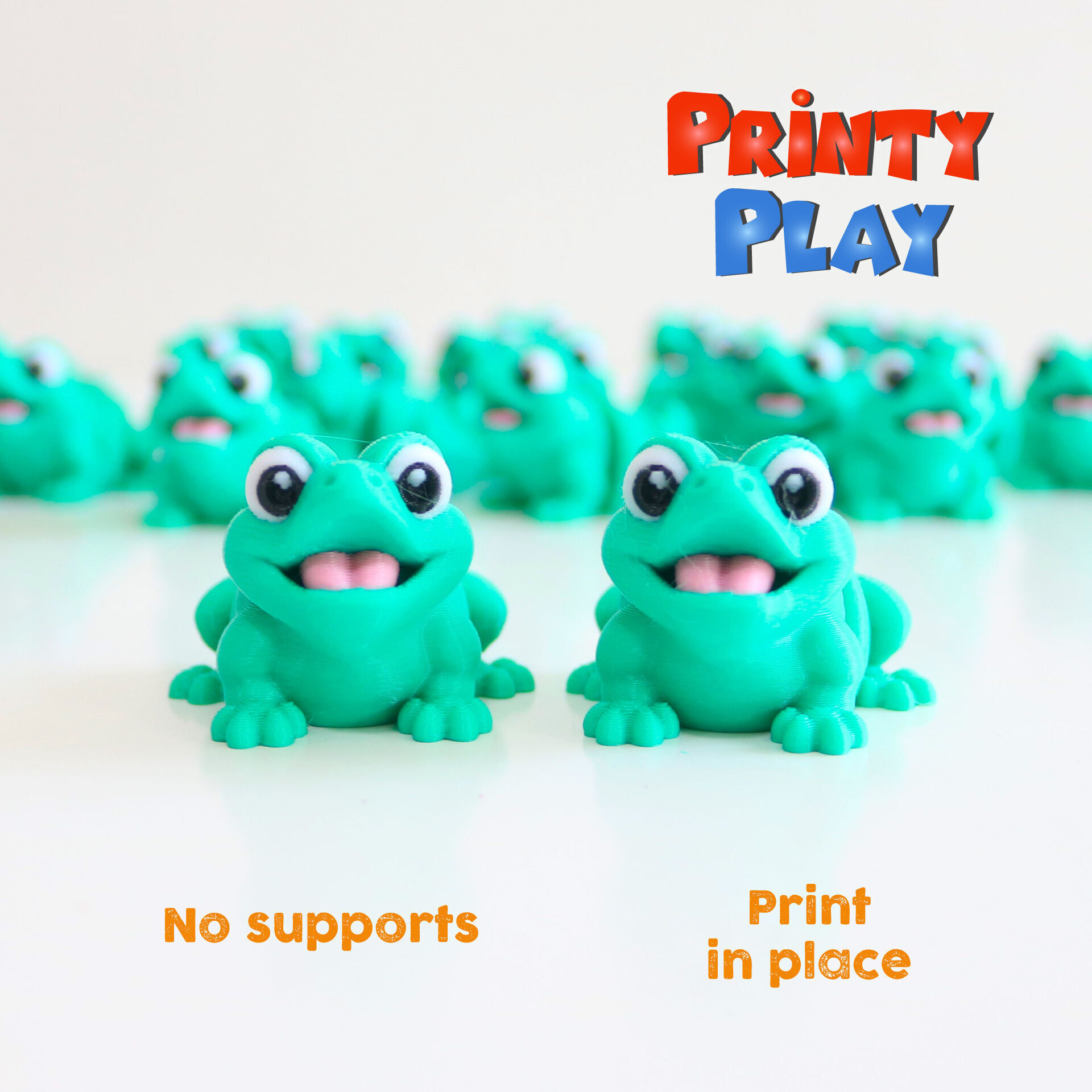 Cute Flexi Mini Frog- STL for 3d printing 3D print model_2