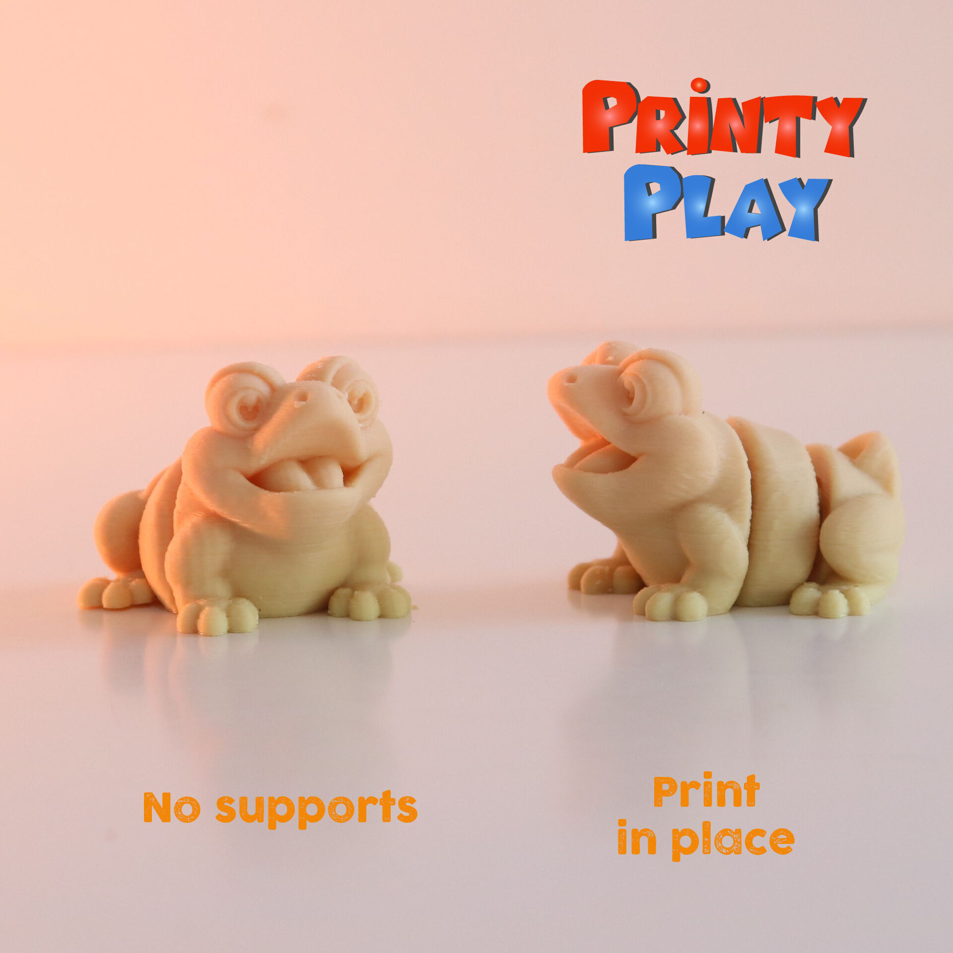 Cute Flexi Mini Frog- STL for 3d printing 3D print model_5