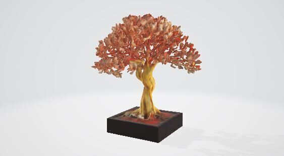 Luxury Golden Tree of Life Statue Home Decor Sculpture 3D print model_4