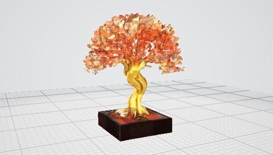 Luxury Golden Tree of Life Statue Home Decor Sculpture 3D print model_1