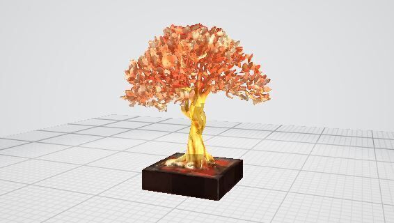 Luxury Golden Tree of Life Statue Home Decor Sculpture 3D print model_2