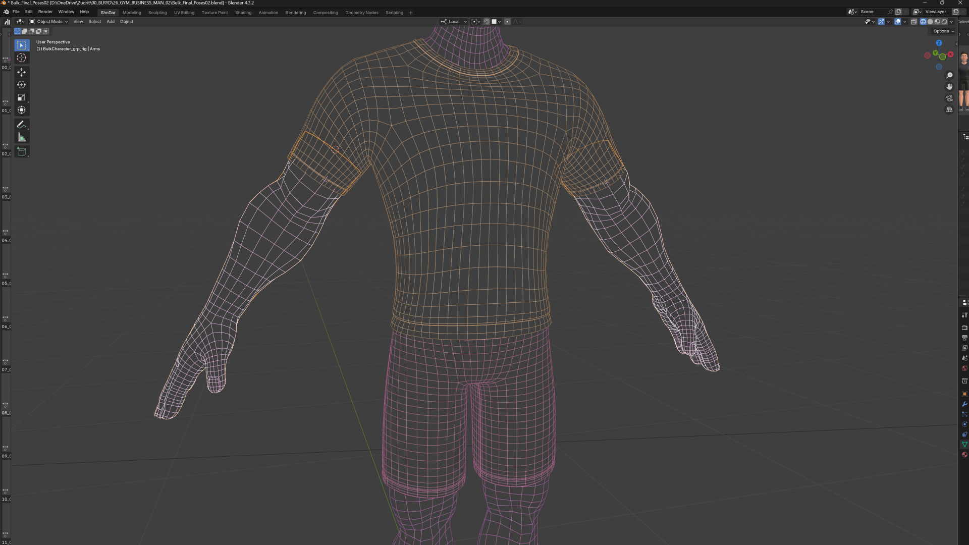 Cartoon Sports Gym Fitness Man Illustrations Style Low-poly 3D model_13