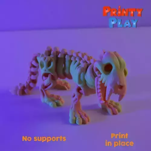 Saber-Toothed Tiger skeleton-STL for 3d printing