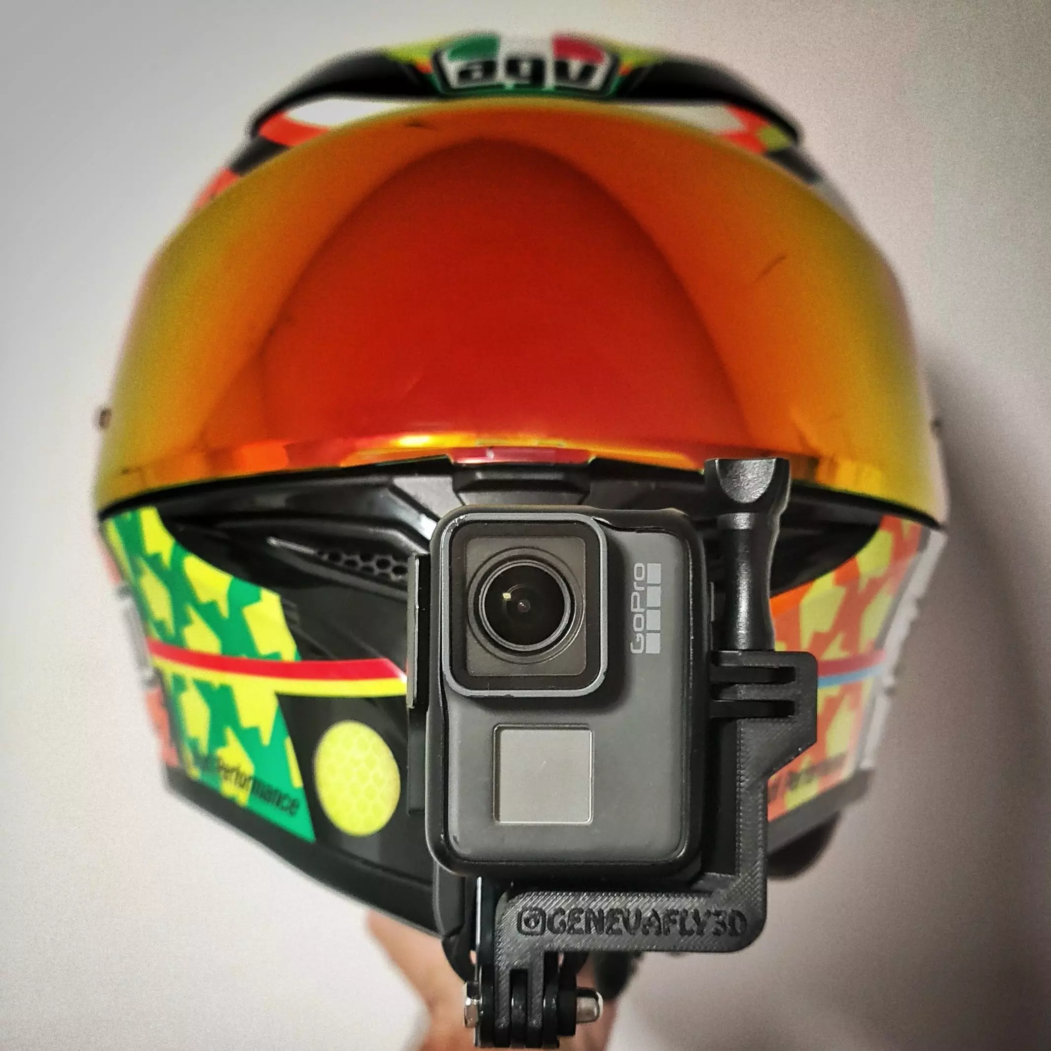 GoPro mount AGV K3 SV helmet 3D print model_0