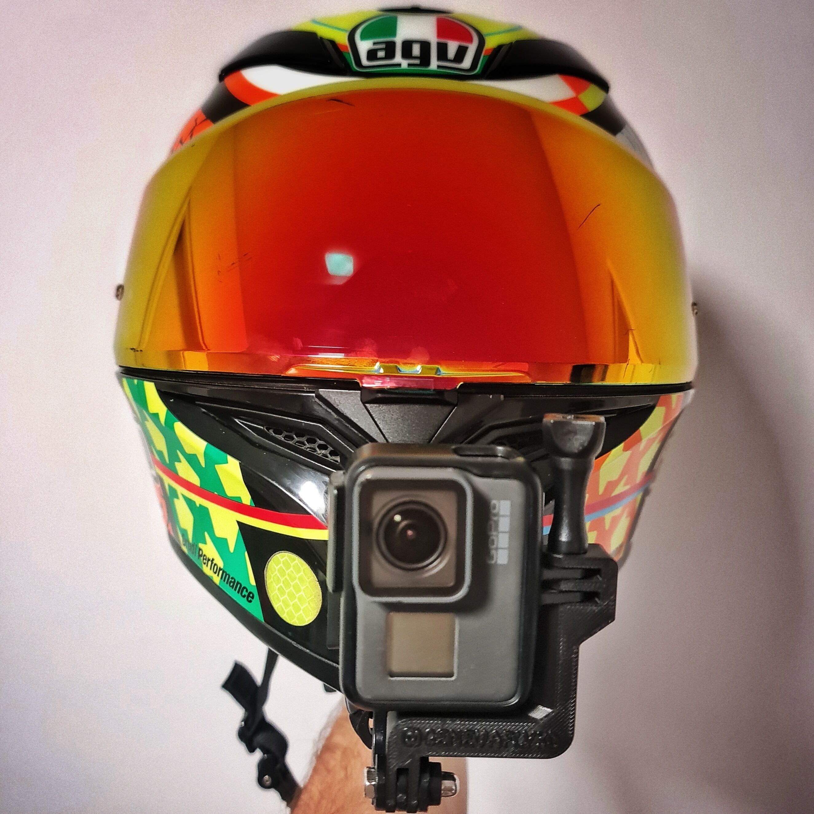 GoPro mount AGV K3 SV helmet 3D print model_4