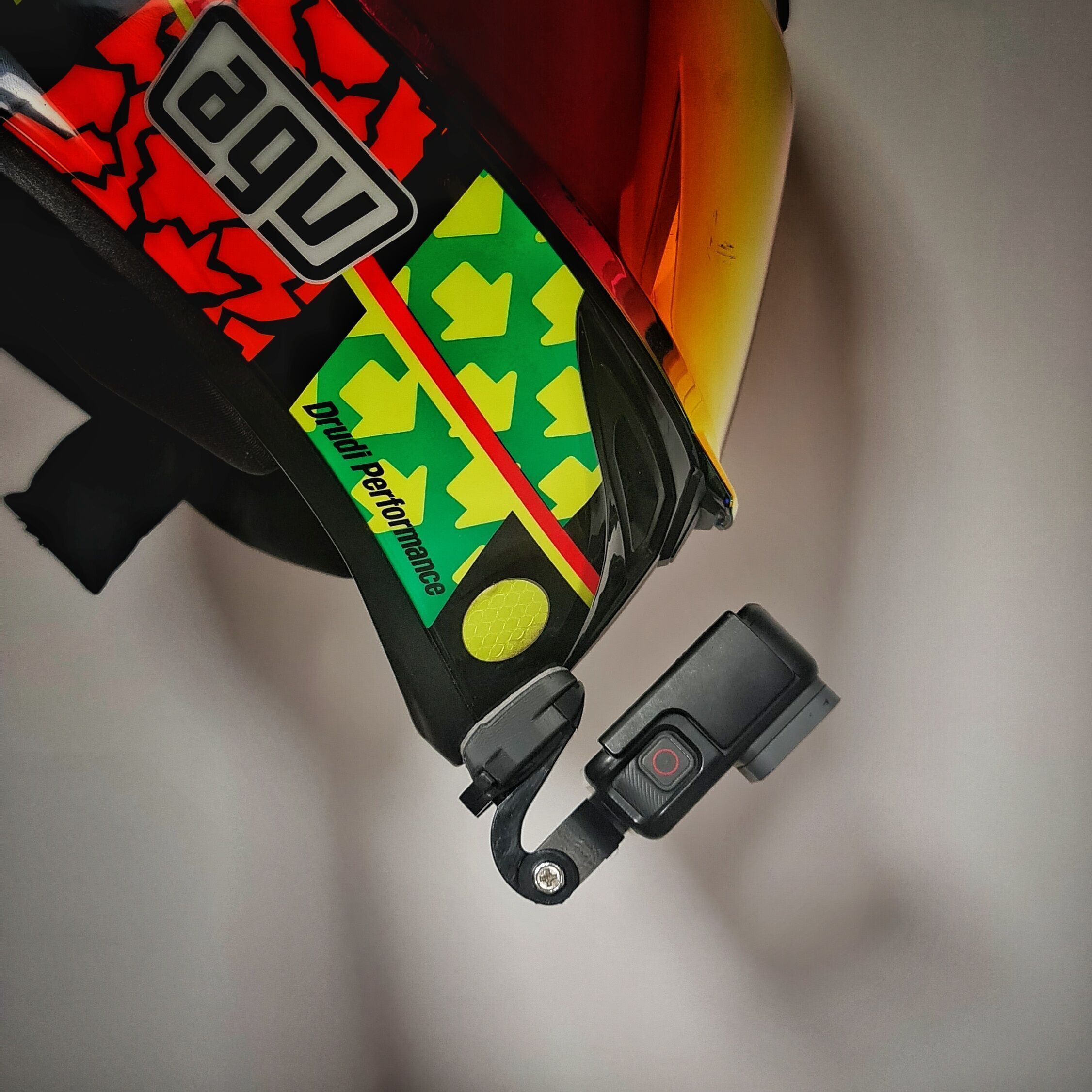 GoPro mount AGV K3 SV helmet 3D print model_1