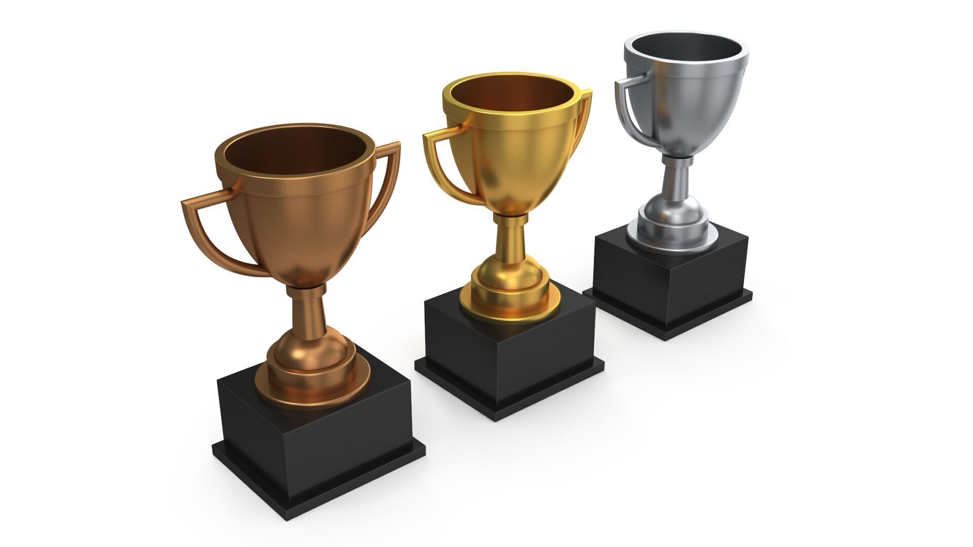 Trophies star 3D model_2