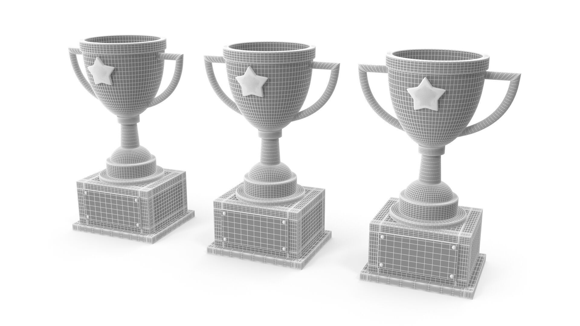 Trophies star 3D model_12