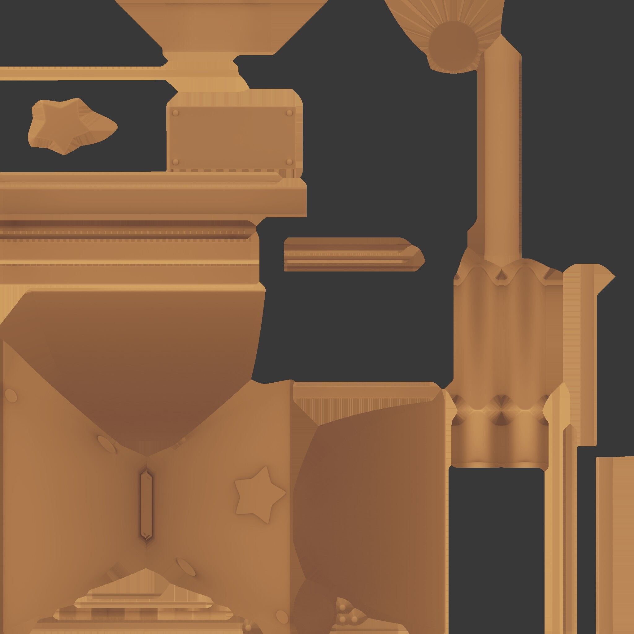 Trophies star 3D model_8
