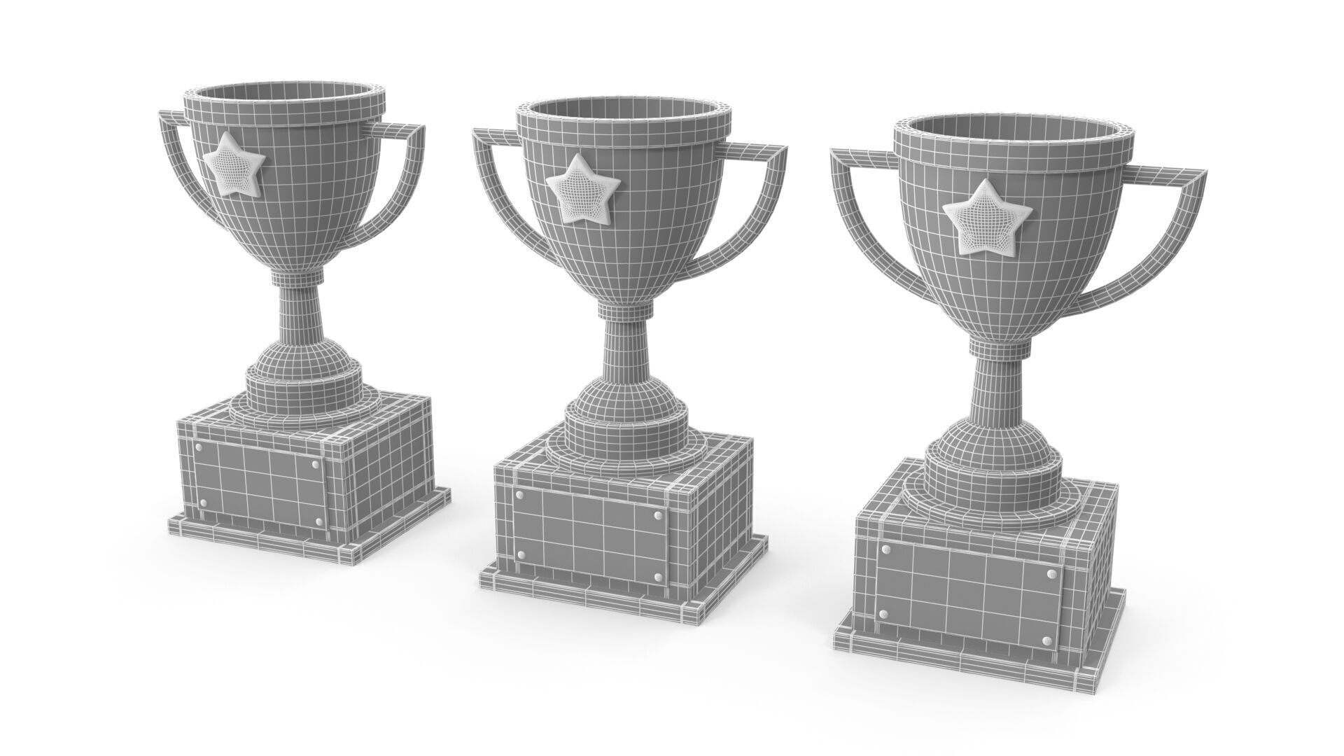 Trophies star 3D model_11