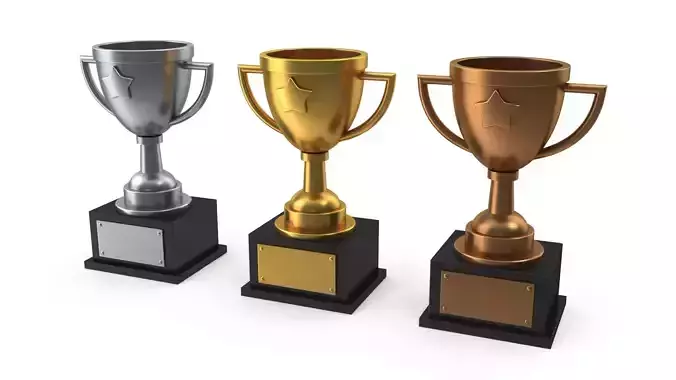Trophies star 3D model Trophies star 3D model