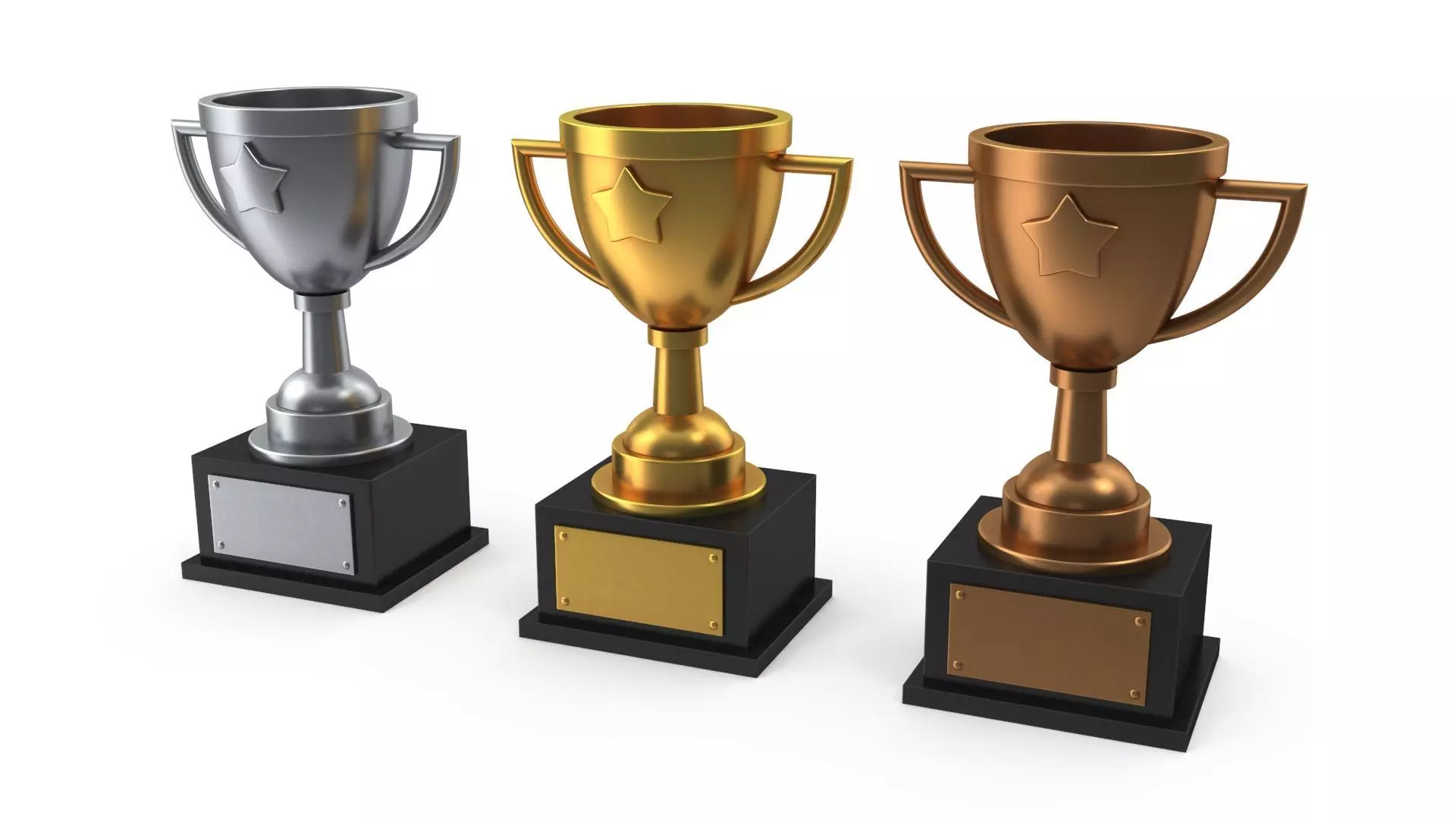 Trophies star 3D model_0