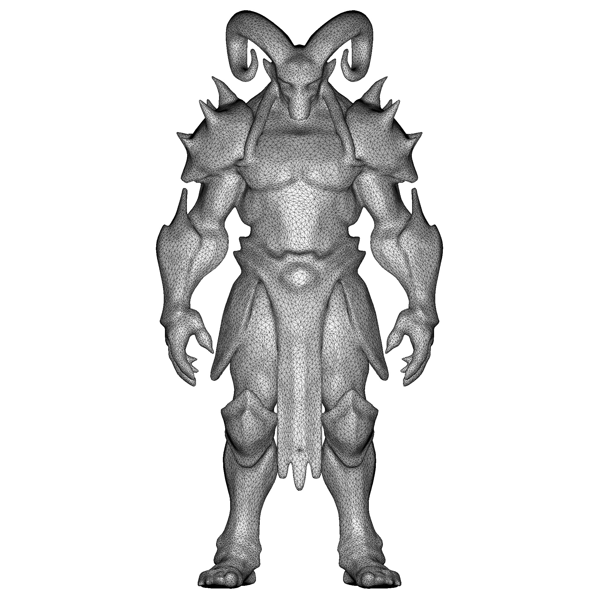 Celestial Horned Guardian 3D print model_4