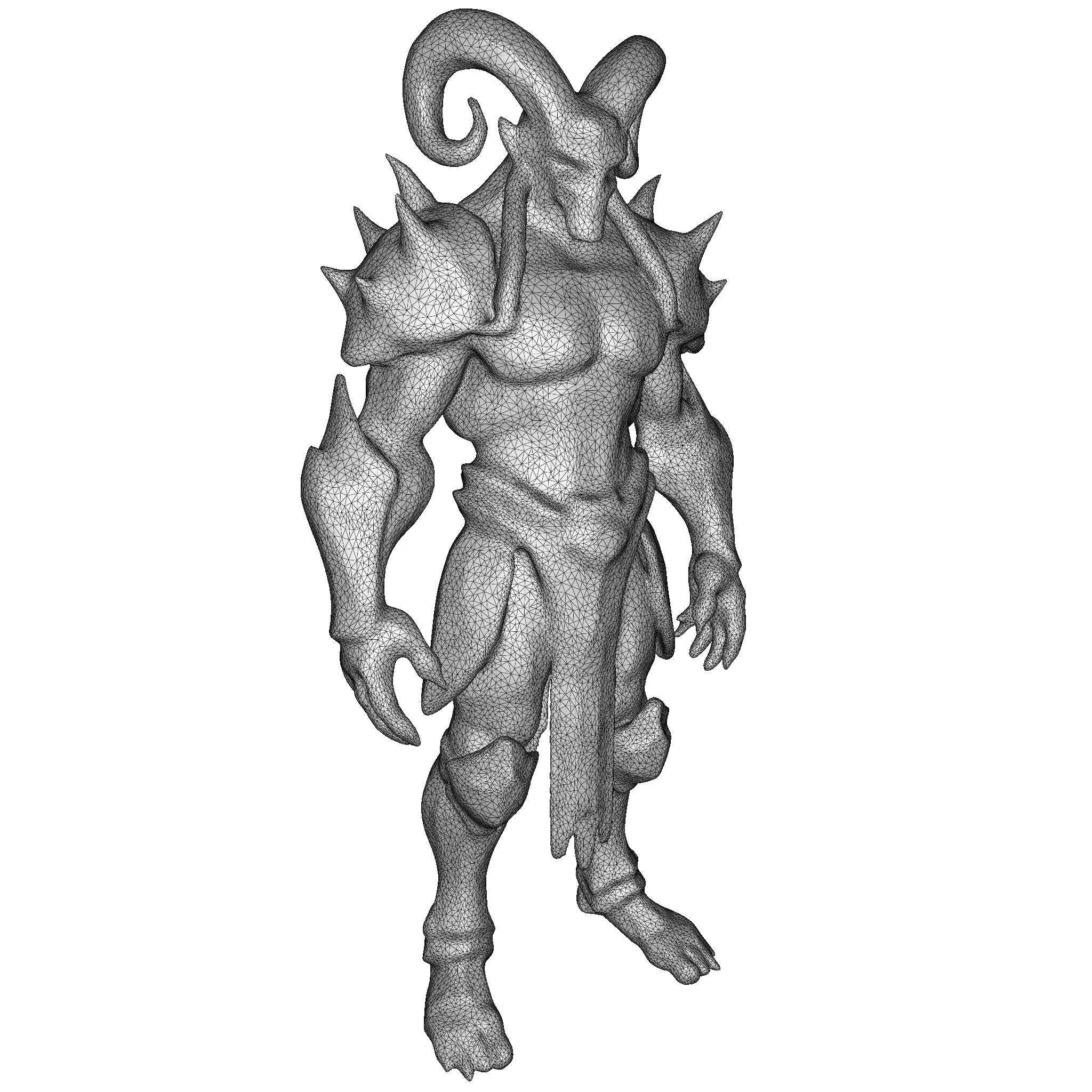 Celestial Horned Guardian 3D print model_2