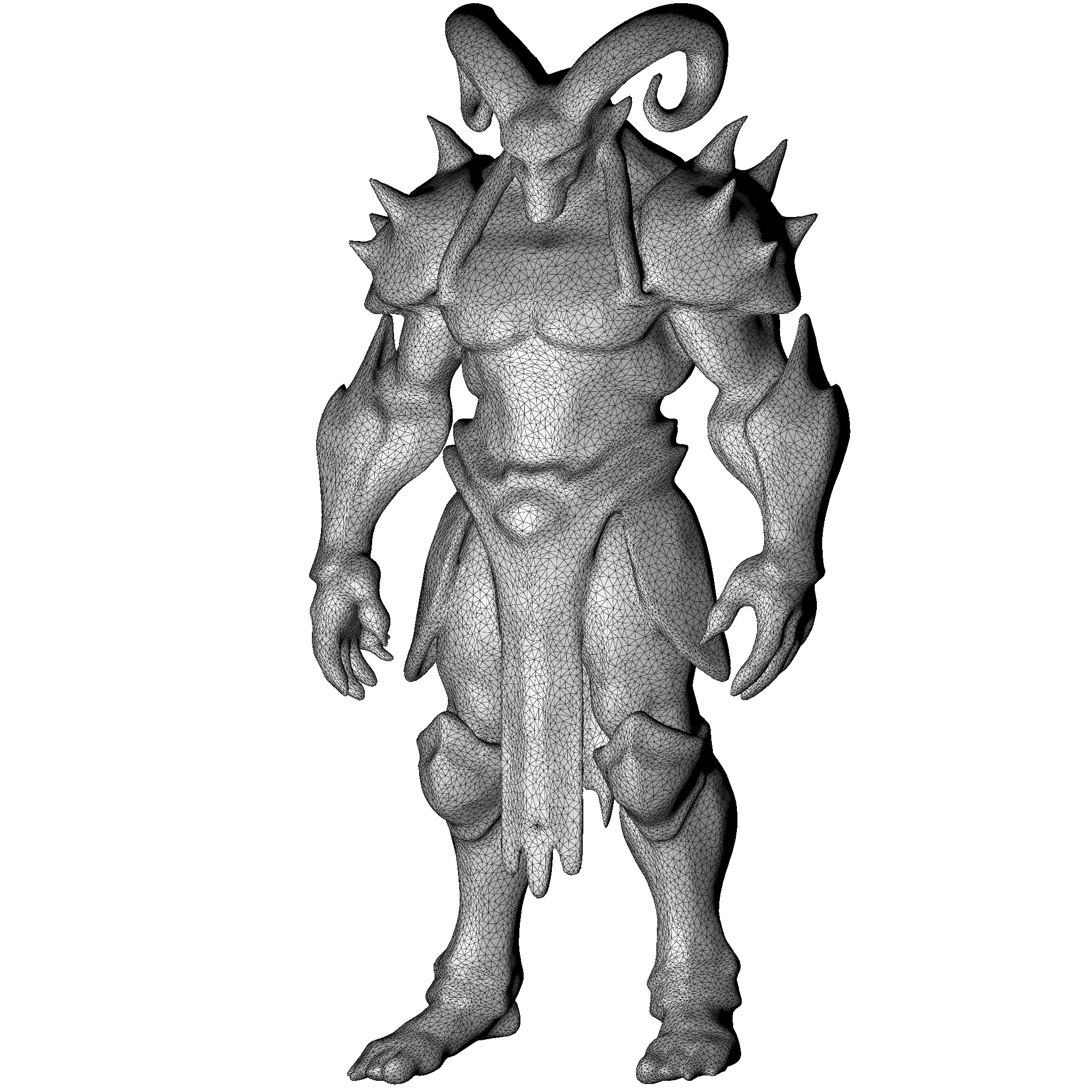 Celestial Horned Guardian 3D print model_8