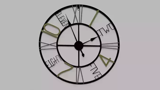Modern Metal Wall Clock