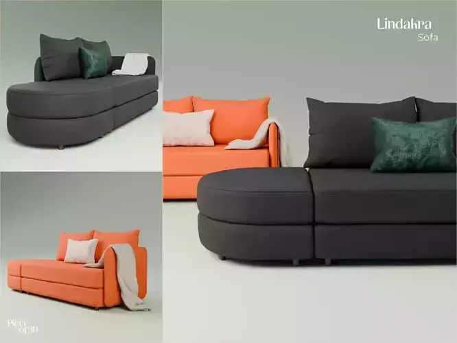 LINDAKRA - Sofa - IKEA - 2 pieces 3D model | CGTrader