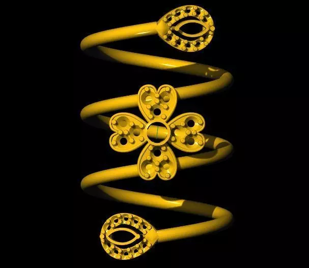 Spiral ring 3dm file 3D print model