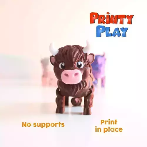 Cute highland cow-STL for 3d printing