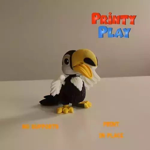 Cute Flexi Toucan-STL for 3d printing