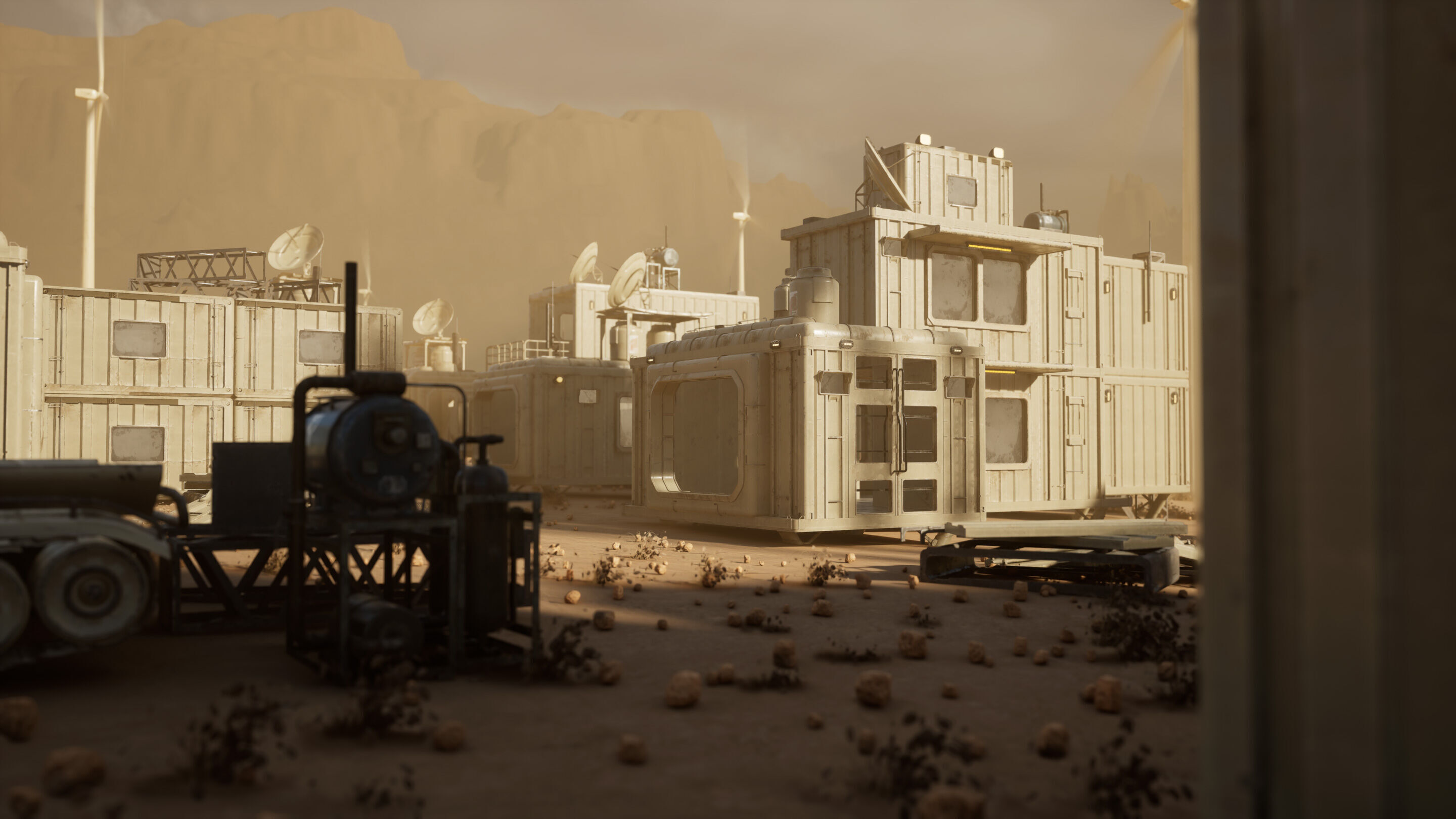 Modular Sci-Fi Container Pack Low-poly 3D model_2