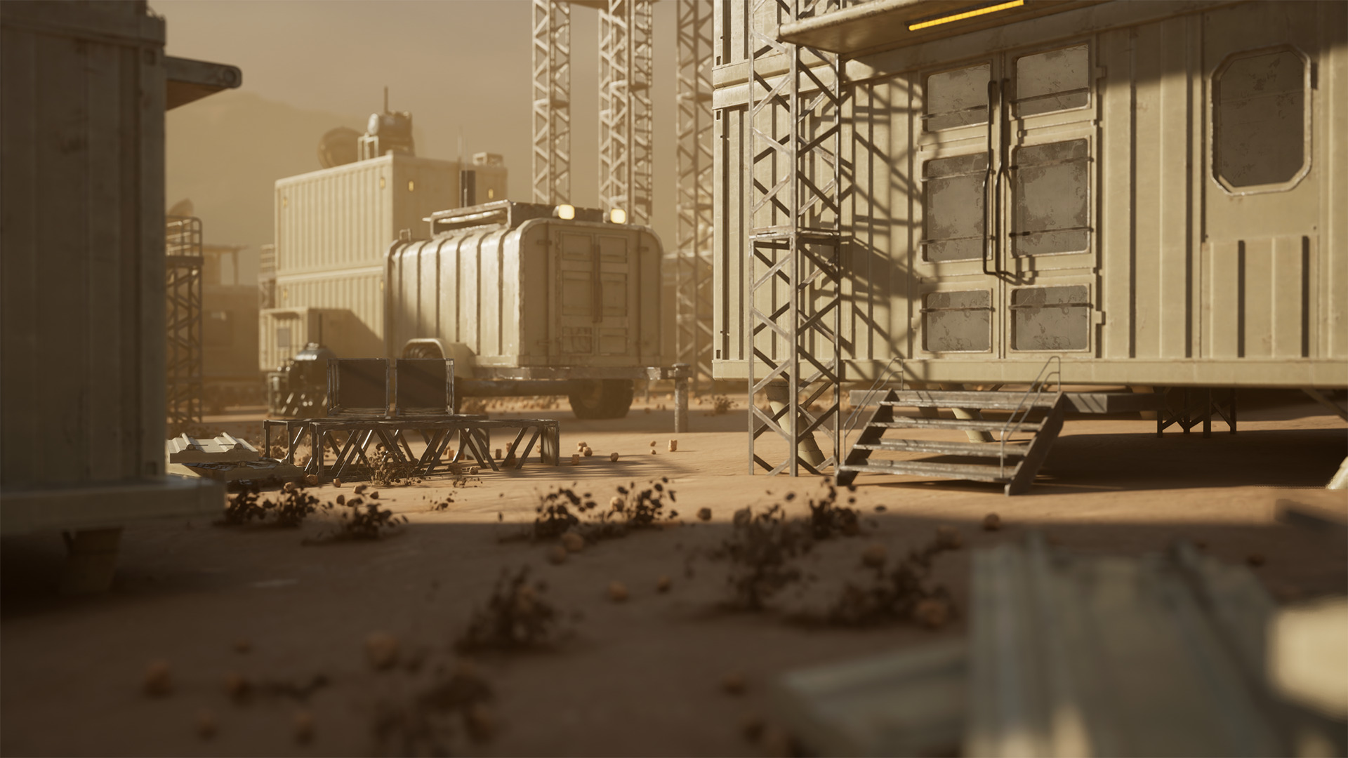 Modular Sci-Fi Container Pack Low-poly 3D model_5