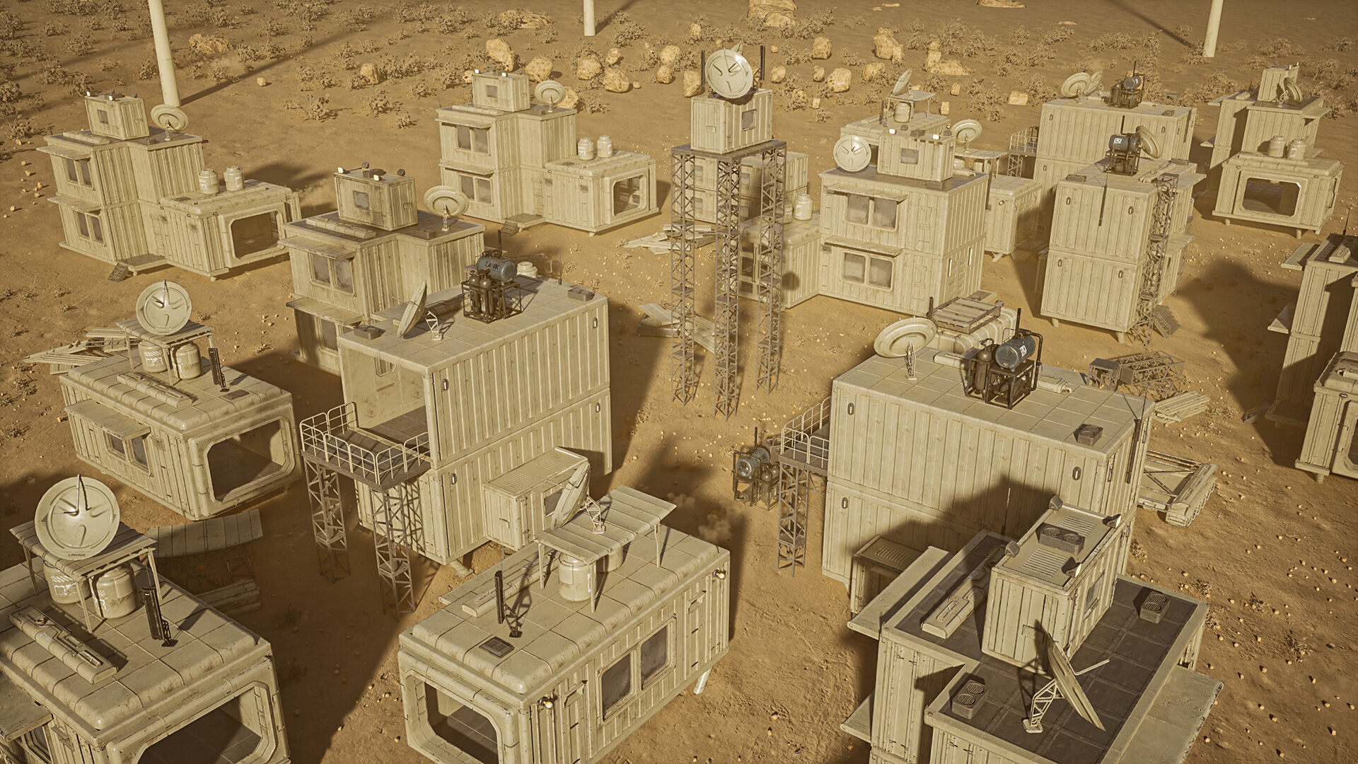 Modular Sci-Fi Container Pack Low-poly 3D model_6