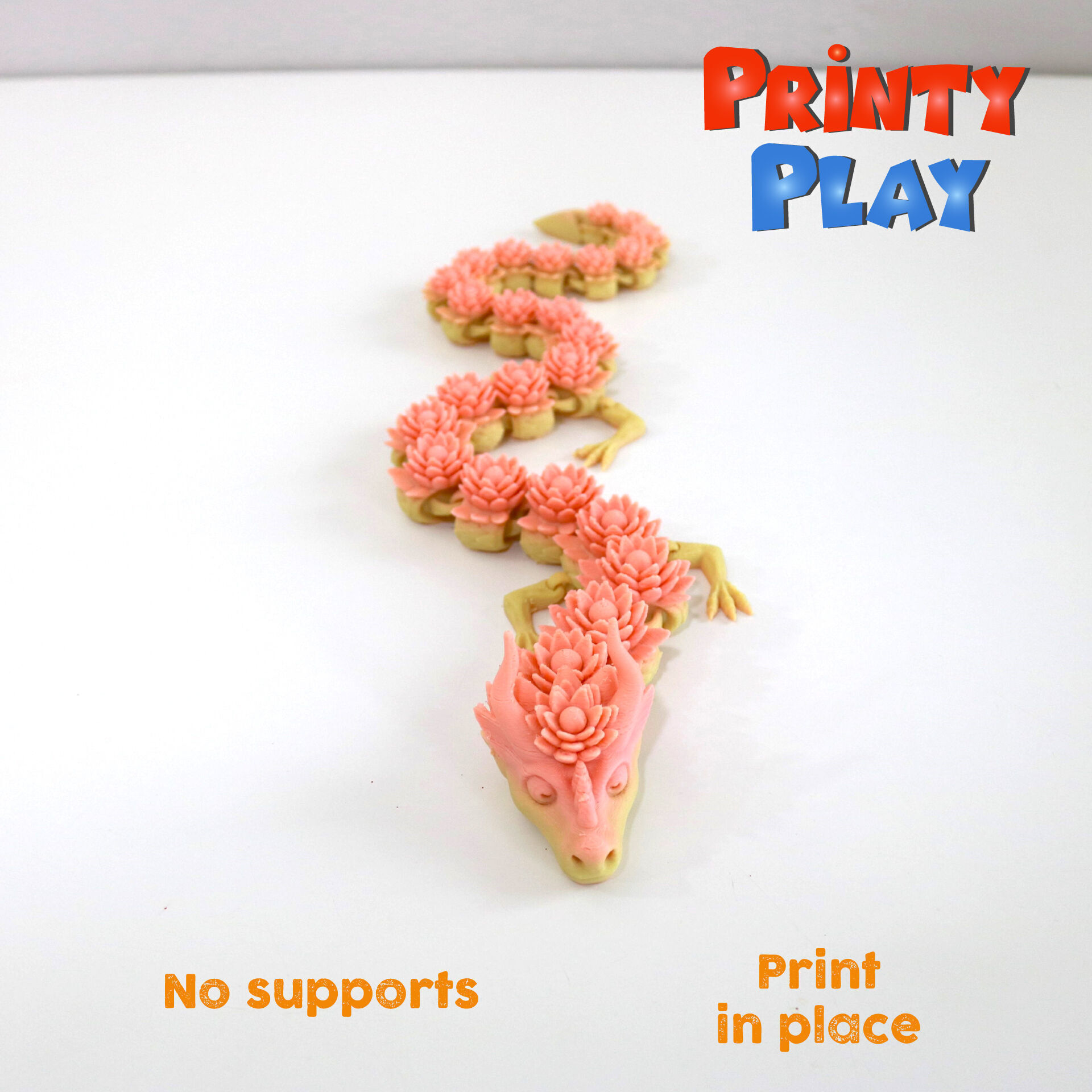 Lotus flower dragon-STL file for 3D Printing 3D print model_1