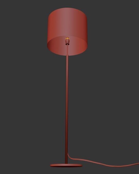 floor lamp Low-poly 3D model_3