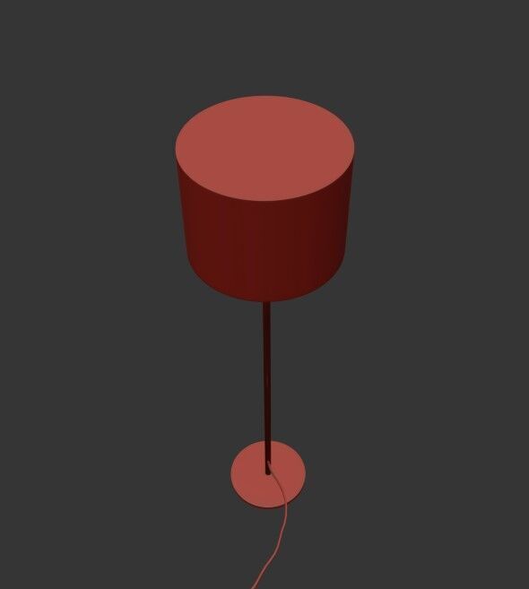 floor lamp Low-poly 3D model_4