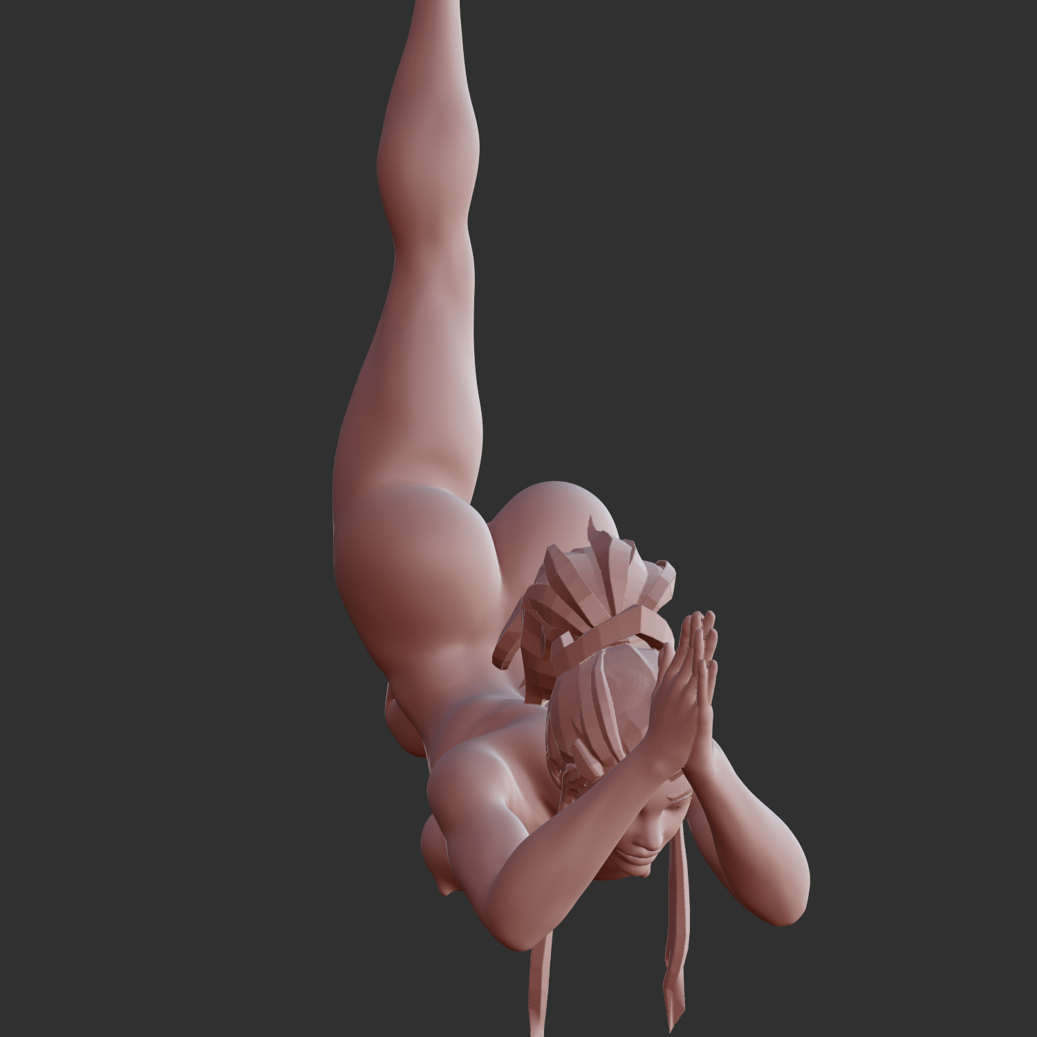 Hot Anime Babe Playing with Herself NSFW STL 3D print model_1