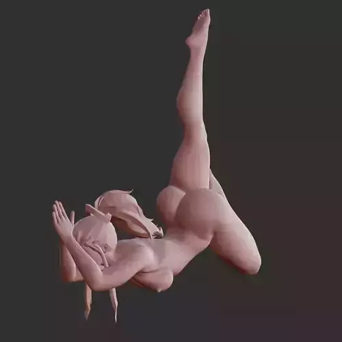 Hot Anime Babe Playing with Herself NSFW STL