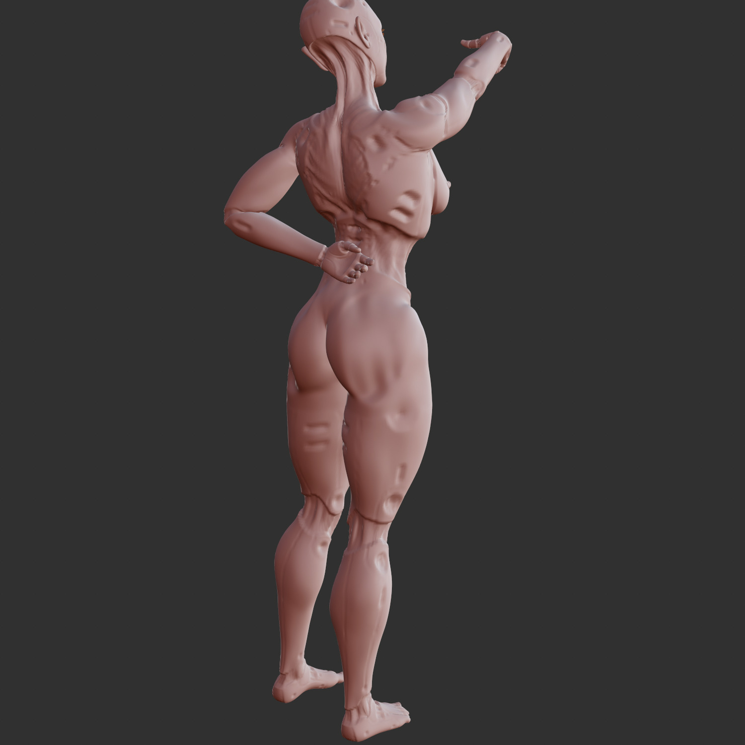 Futuristic NSFW AI Babe Teasing Attitude STL 3D print model_1