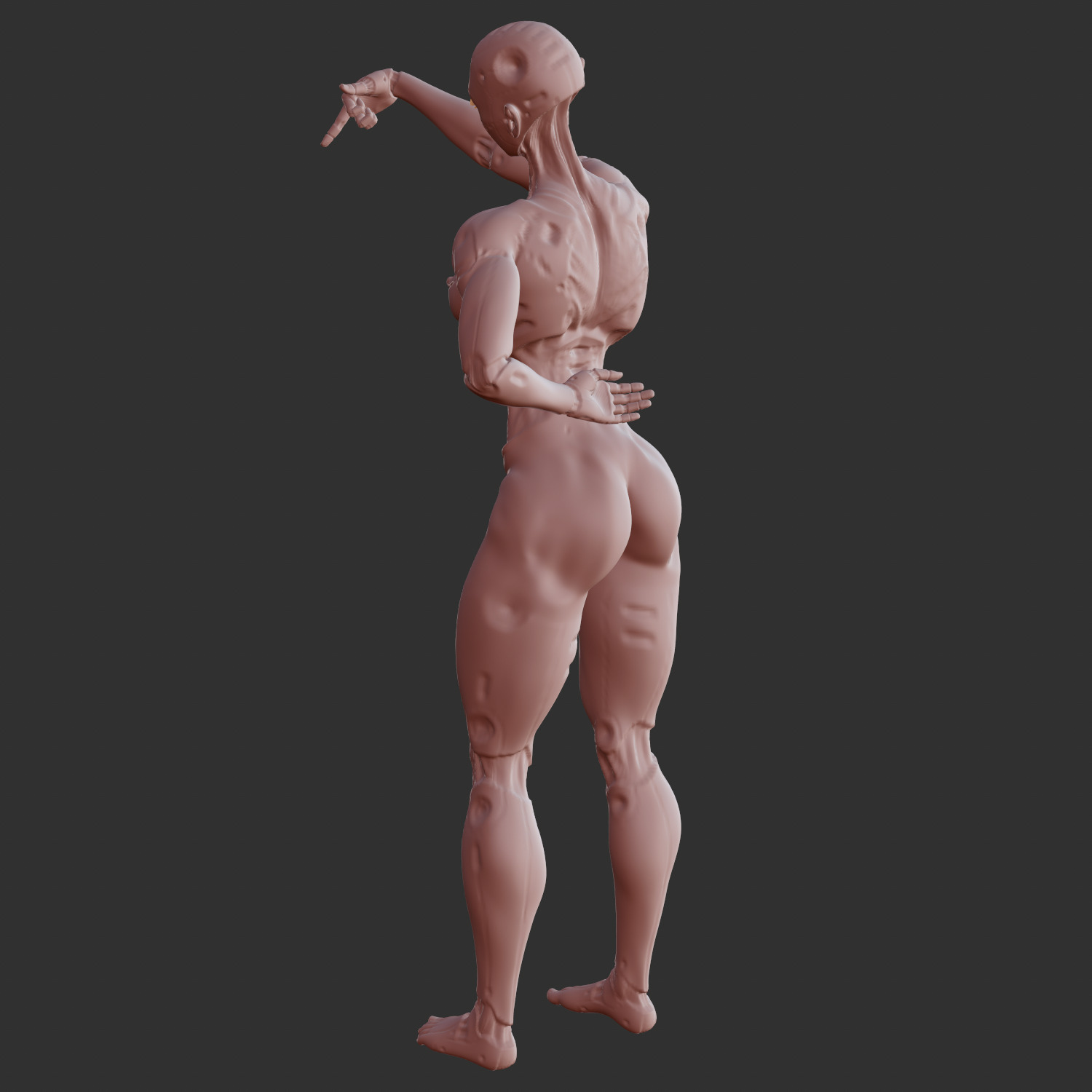 Futuristic NSFW AI Babe Teasing Attitude STL 3D print model_2
