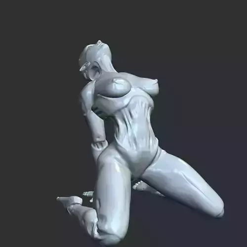Busty Cyborg Babe NSFW 3D Statue for Resin Printing