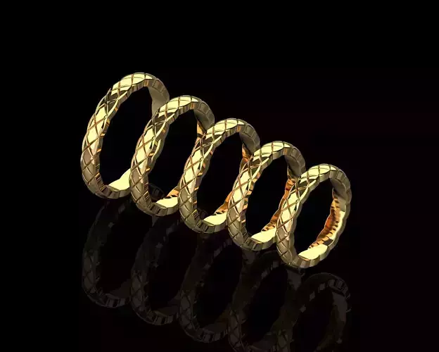 Coco Crush mini rings in different sizes 15 - 19 3D Model Collection