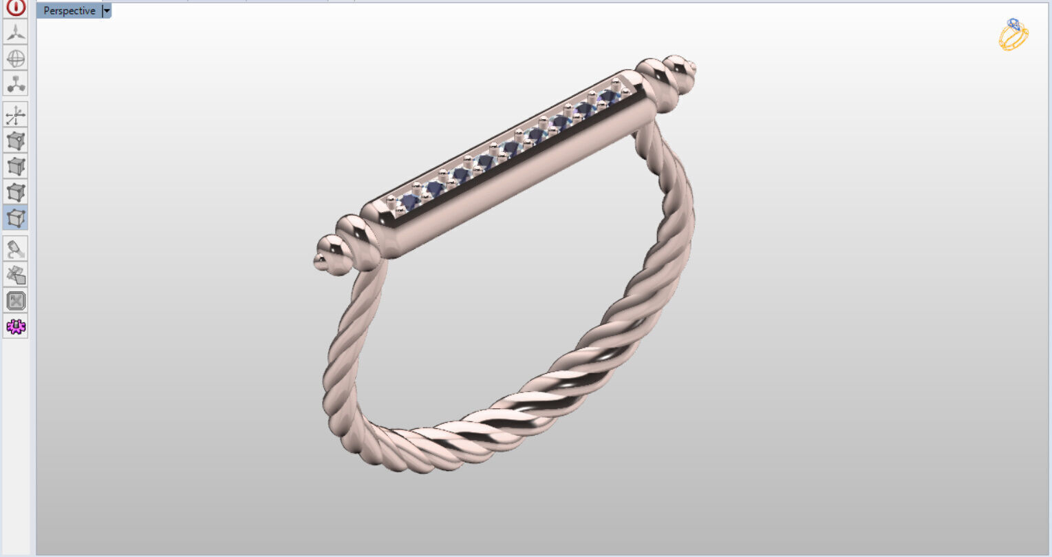 david yurman tin ring  3D print model_2