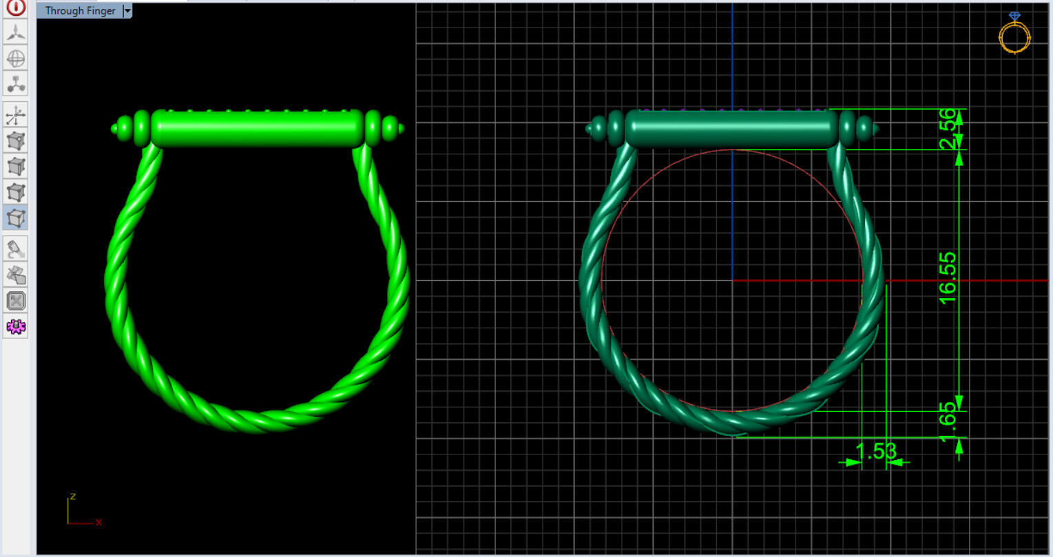 david yurman tin ring  3D print model_6