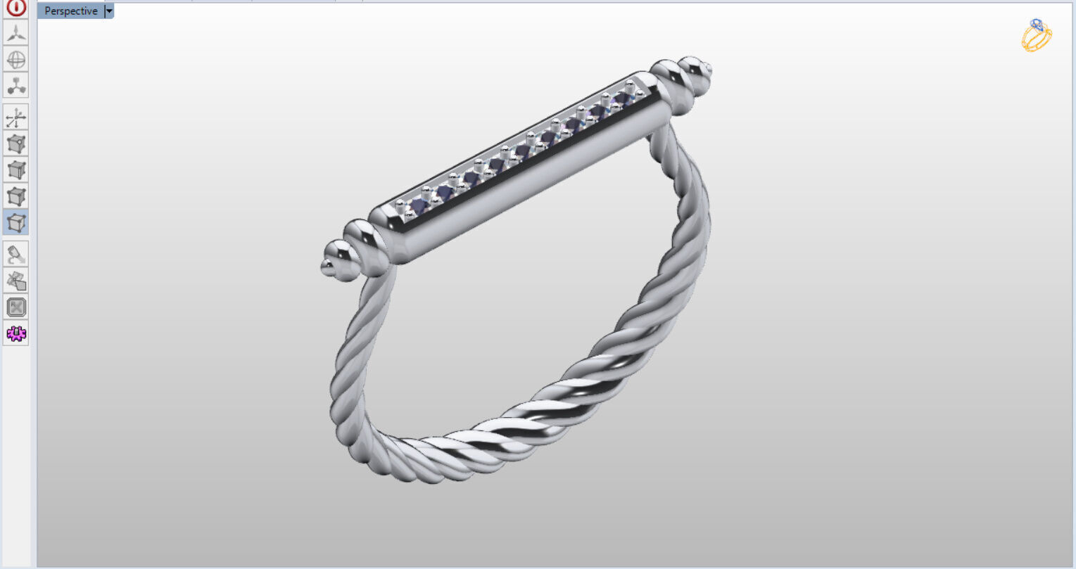 david yurman tin ring  3D print model_1
