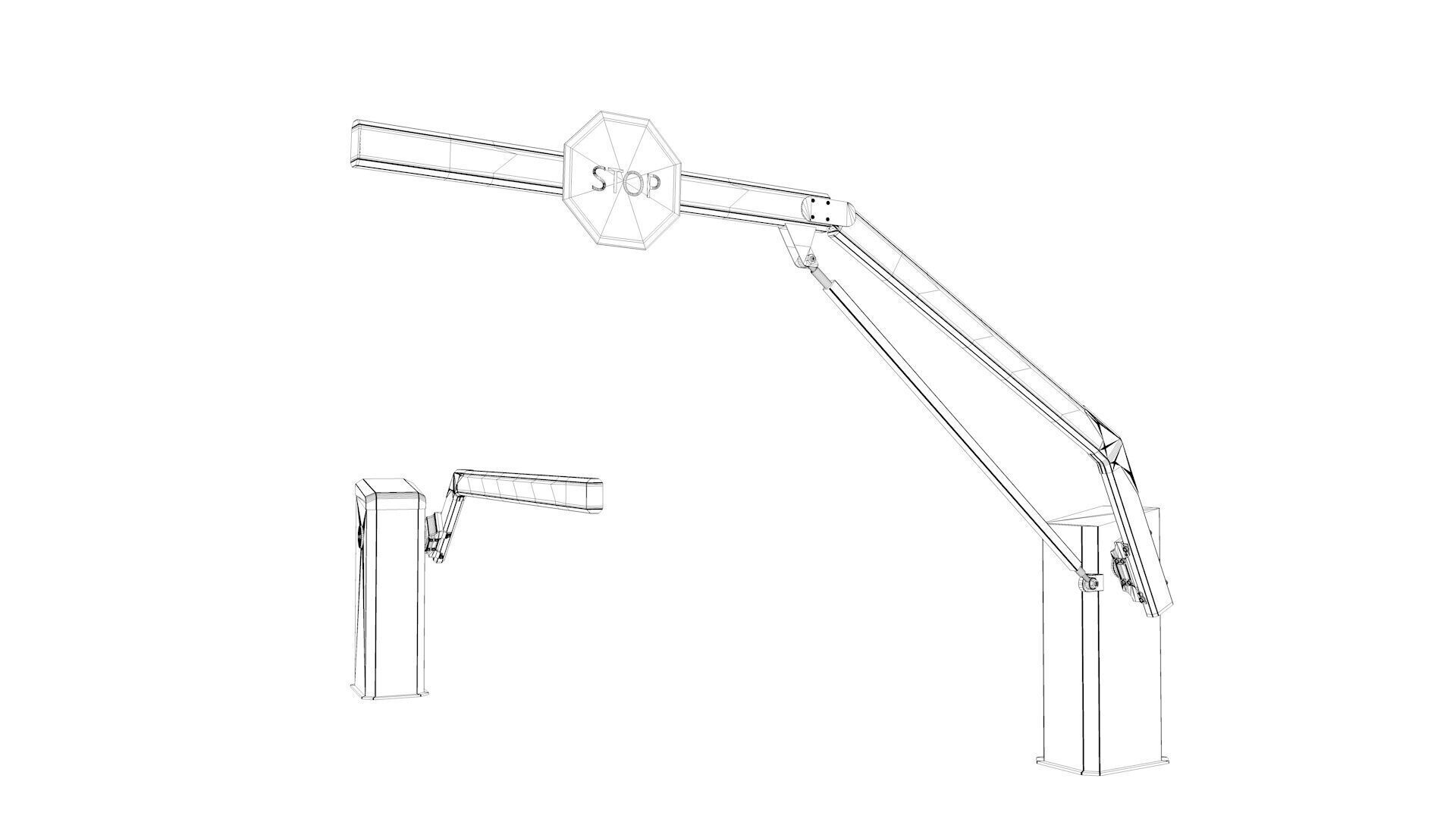 Car Parking Barrier 3D model_28