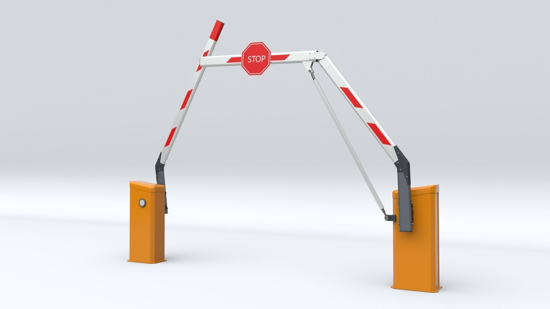 Car Parking Barrier 3D model_10