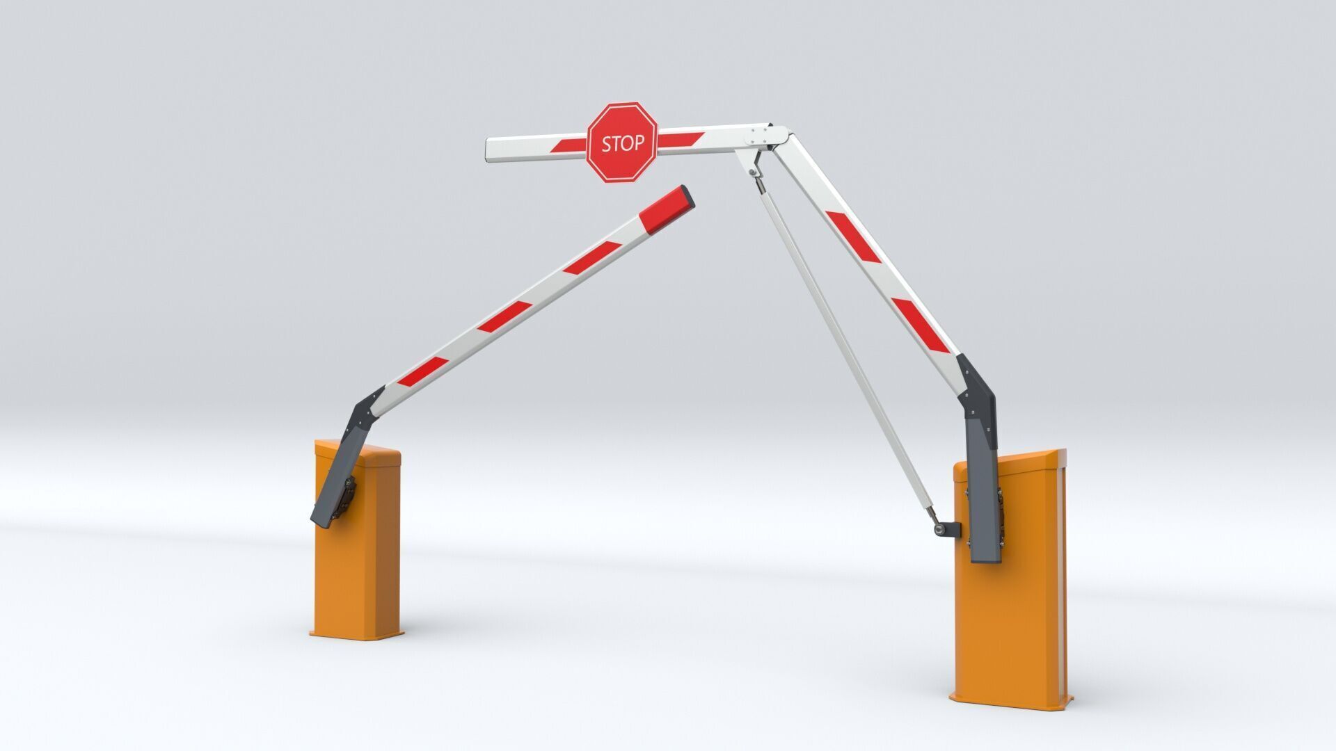 Car Parking Barrier 3D model_8